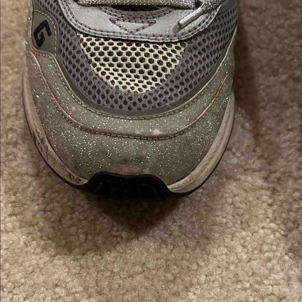 Gucci Ultra Pace Glitter Extravagent Silver and Gray Lightup Sneakers